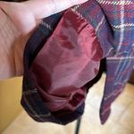 White Stag Vintage  Red Navy Blue Plaid Wool Blend Blazer Size 12 Photo 4