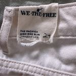 Free People We The Free Pacifica High Rise Slim Straight Leg Ivory Size 24/00 Photo 6