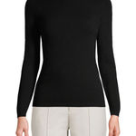 Lands' End LANDS’ END Classic CASHMERE Black Women's crew neck sweater Size XS Extra Small Photo 0