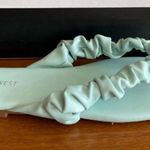 Nine West Sandals Dressy Summer Scrunchie ruched Flip Flop Flats DAXX Mint 9.5 Photo 1