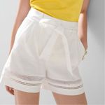 White House | Black Market Chic White Linen Shorts NWT Photo 2