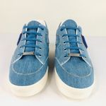 Stella McCartney  Embroidered Denim Logo Sneakers Photo 2