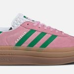 Adidas Gazelles Pink and Green Photo 0