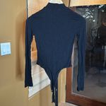 Charlotte Russe  RIBBED MOCK NECK LONG SLEEVE THONG BODYSUIT SIZE SMALL Photo 5