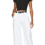 Hudson Jeans High Rise Wide Leg Cargo in White. Size 25 Photo 0