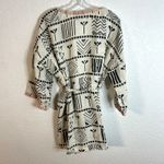 Gudrun Sjoden Cotton Kimono Jacket Wrap Womens Size Medium Cream Black Pink Photo 5