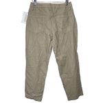 Free People  Blue Revival Beige Khaki Vegan Leather Cropped Ankle Pants Size 28 Photo 1