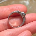 Sterling Silver Vintage Marcasite & White Topaz Dainty 925 Ring Photo 12