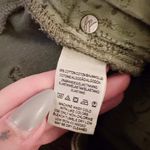 Free People Cut Off Denim Shorts Green Distressed Long Jorts Olive Photo 4