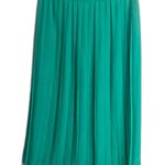 Vintage Andrea Gayle Teal Green Pleated Lightweight Midi Skirt Size 8 Photo 5