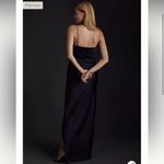 BHLDN NWT Freya Satin Charmeuse Navy Dress Size 4 Photo 2