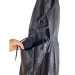 New! Black Leather Halter Lace Up Back Mini Dress Shape FX Newport News, 10 Photo 6