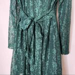Vintage Green Lace Skater Dress Keyhole Long Photo 6
