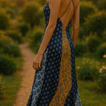 Topshop  Patchwork Floral Satin Godet Slip Maxi Dress Size 4 Photo 0