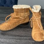 UGG  Gaviota Suede Fringe Tie Boots Size 8 Photo 0