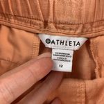 Athleta  Orange Sorbet Linen Cabo Pull On Shorts 12 Photo 1