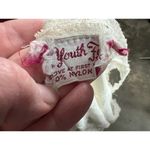 negligee slip Vintage white nightgown sheer lace bust Size M Photo 10