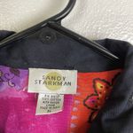 Sandy Starkman Jacket Sz XL Womens Black Embroidered Floral Mirror Embellished Photo 8