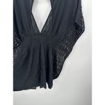 Victoria's Secret Women Black Swim Cover Up Crochet Trim Basic Neutral Size M Photo 2