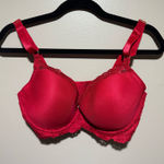 Smart & Sexy  Red Lace Trim Underwire Bra 36DD Photo 0