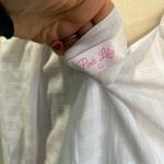 Pink Lily White Cotton Babydoll Dress Puff Sleeves Square Neck Flowy Sz Large Photo 6