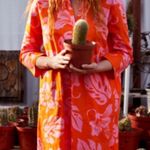 Sleepy Jones Aloha Jane Tunic Dress mini in Aloha Floral orange pink Sz XS Photo 2