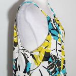 Jules & Leopold  Tropical Print Sleeveless Top NWT Size XL Blue and Yellow Blouse Photo 4