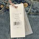 Love Shack Fancy  Kala Flare Jeans High Rise Bow Detail Montauk Blue Size 25 New Photo 11