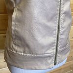 Sanctuary  Faux Leather Zip Up Beige Mel Moto Vest Size Small Photo 2