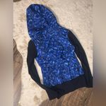 Alo Yoga  blue black printed flow hoodie S athletic activewear full zip winter Photo 5