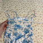 Wild Fable Blue Floral Ruched Swimsuit Photo 4