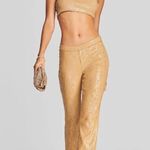 Retrofête Vaani Bra in Nude Large New Womens Squins Crop Tank Top Brown Photo 1