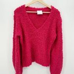 C/MEO COLLECTIVE Women Barbie Pink Coco Knit Sweater Balloon Sleeve Wool Blend M Photo 0