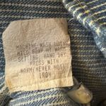 Desert West Vintage Western Button Up Shirt Medium Boot Pinstripe Made In USA Blue Photo 4