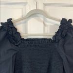 The Drop Puff Sleeve Smocked Chest Long Sleeve 100% Cotton Blouse Photo 8