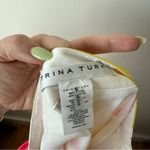 Trina Turk Verity Bright Pink & Yellow Retro Floral Wide Leg Pants 0 Photo 7