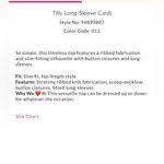 Free People Tilly Long Sleeve Cardi Size M Photo 3