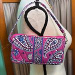 Vera Bradley  Pink and Blue Floral Paisley Clutch Photo 4