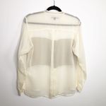 Naven  sheer button down color block silk blouse Photo 4