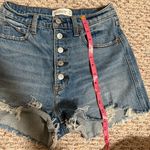 Abercrombie & Fitch Ultra High Rise Mom Shorts Exposed Button Fly- Size 2 (26) Photo 5