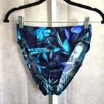 Kona Sol  Blue Floral Bikini Bottoms Swimwear Swimsuit Size 10 Photo 0