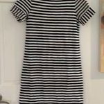 Boden Navy Blue and White Striped Knit Shift Dress Short Sleeve US 6R EUC GREAT Size 6 Photo 0