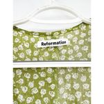 Reformation  Zena Jessie Green Floral Print Short Sleeve Wrap Dress Size L Photo 4