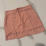 Altar'd State Altar’d State Polka Dot Mini Skirt Women's Medium Pink/White Split Hem Coquette Photo 4