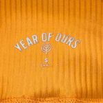 Years Of Ours Ribbed Matching Set Biker Shorts Racerback Sports Bra Orange Small Photo 13