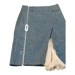 Derek Lam 10 Crosby LTD Light Denim Asymmetric Ruffle Slit Long Pencil Skirt 10 Blue Photo 13