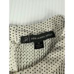 Adrianna Papell  Polka Dot Blouse Long Sleeve Pleated Top Womens Size M‎ Photo 1