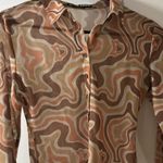 Revolve The Kript Women's Swirl Pattern Button-Up Top Photo 2