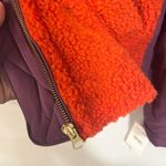 We The Free FREE PEOPLE SHERPA CHILI COMBO BOMBER RED AND PURPLE QUILTED SIZE M Photo 9