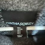 Cynthia Rowley  Charcoal Leopard Wool Blend Cowl Neck Sweater Photo 2